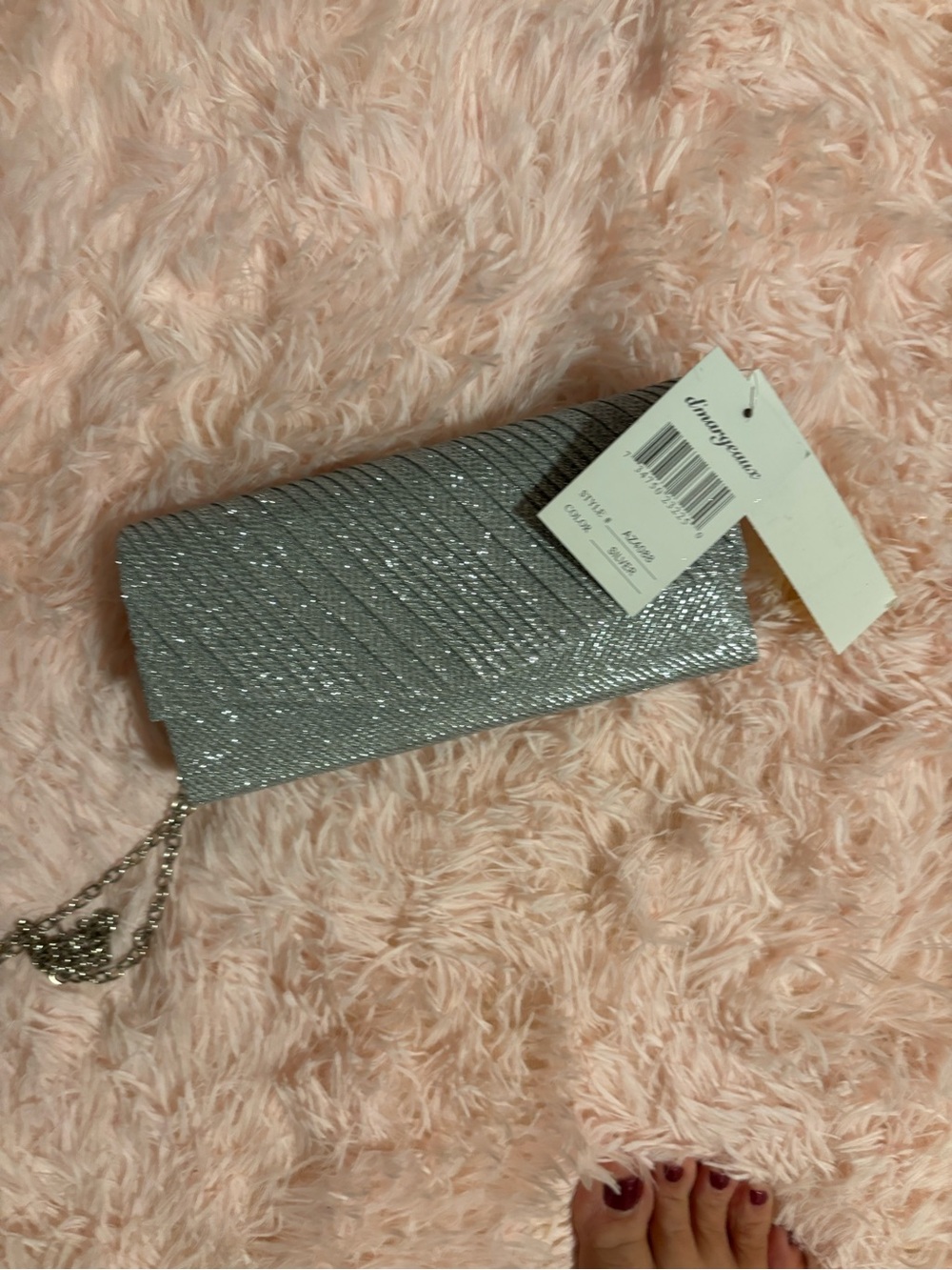 Silver Sparkle Evening Clutch